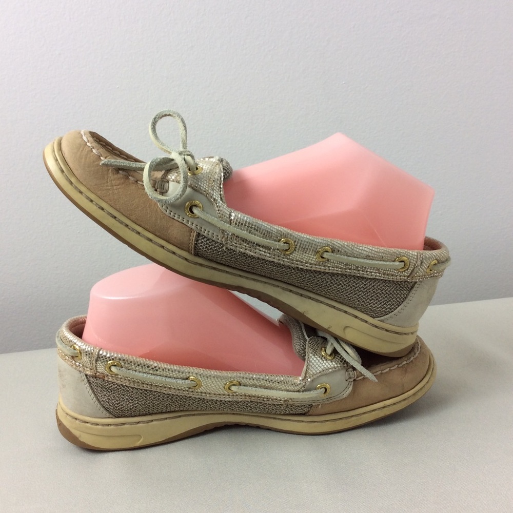 SPERRY Women’s Glittery Leather Loafers 8.5M